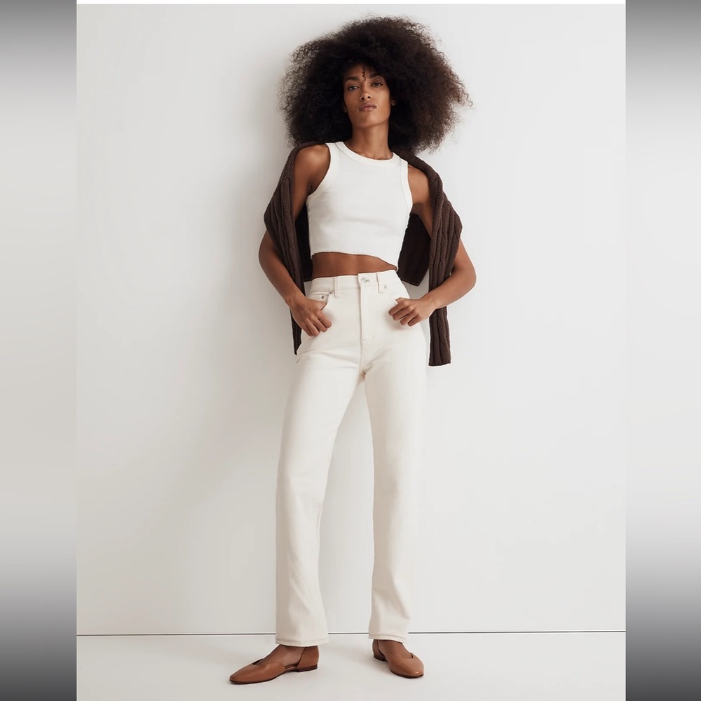 Madewell Women's Straight Leg Jeans in Cream